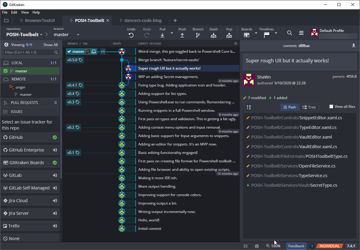 Gitkraken UI